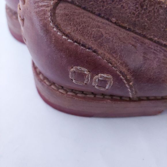 Bed Stu Reina Tan Rustic Cobbler Brown Leather Loafers Women's Sz 7 - Picture 15 of 16